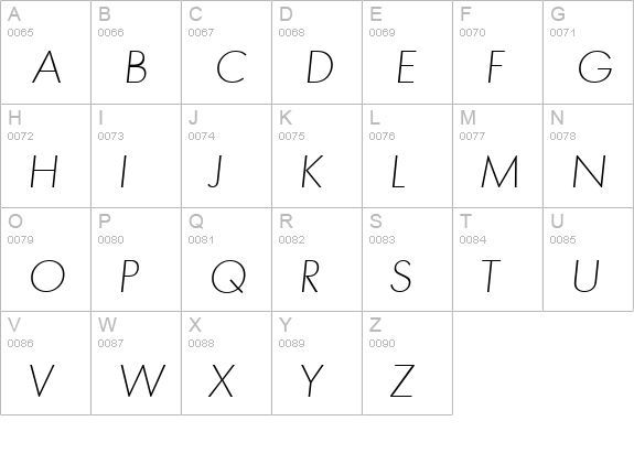 MontrealSerial-Xlight-Italic uppercase A-Z preview