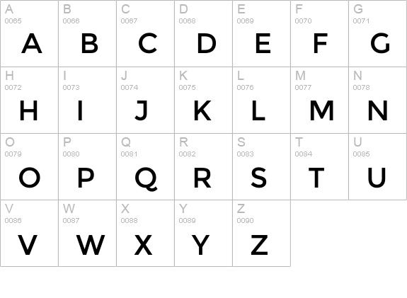 Montserrat-Regular uppercase A-Z preview