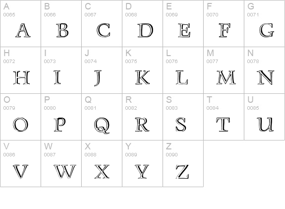 Monument uppercase A-Z preview