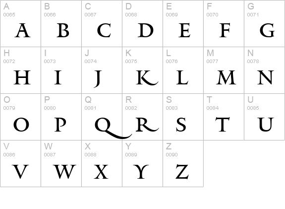 Monument Alternate uppercase A-Z preview