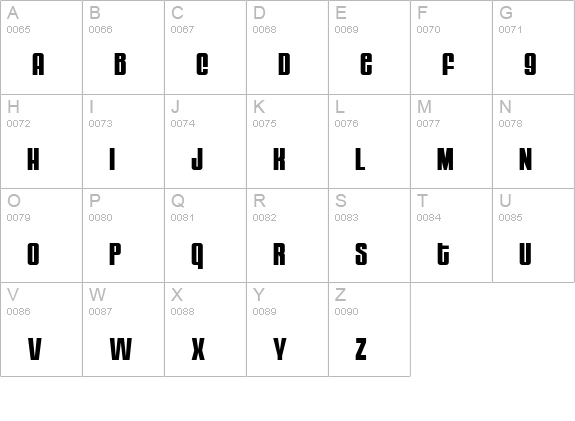 Moog uppercase A-Z preview