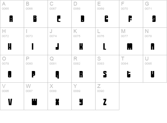 Moog Schmoog uppercase A-Z preview