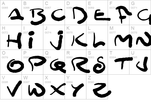 MooMoo
 uppercase A-Z preview