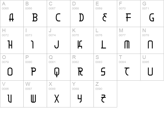 Moon Dart uppercase A-Z preview