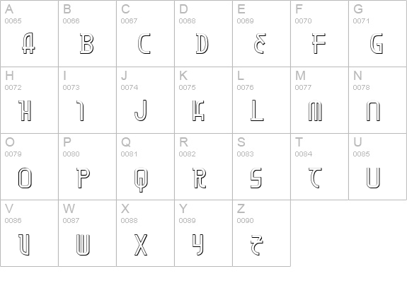 Moon Dart 3D uppercase A-Z preview