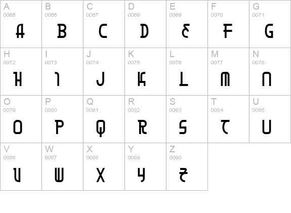 Moon Dart Bold uppercase A-Z preview