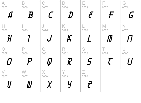 Moon Dart Bold Italic uppercase A-Z preview