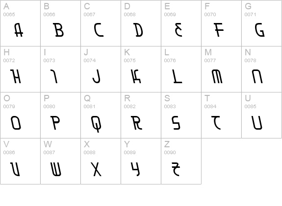 Moon Dart Leftalic uppercase A-Z preview
