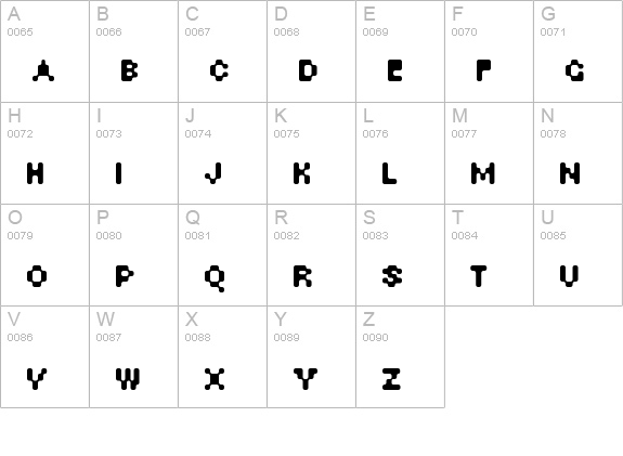 MoonbaseAlpha uppercase A-Z preview
