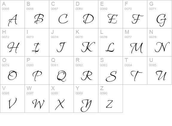MoonDanceTwo uppercase A-Z preview