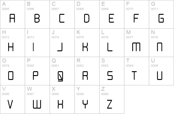 Moondog Thirty uppercase A-Z preview