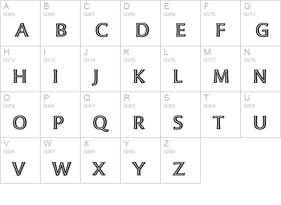 Moonglow Extended uppercase A-Z preview