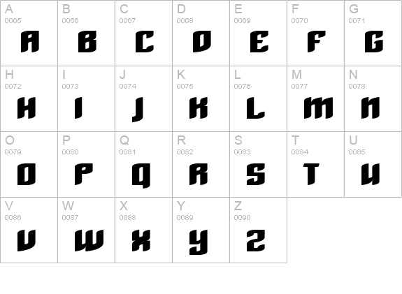 Moonpebble KG uppercase A-Z preview