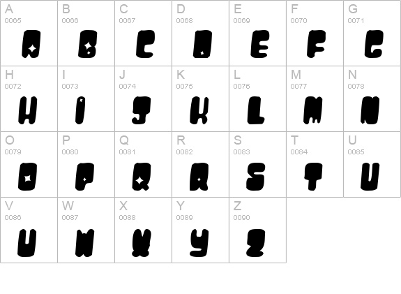 MoonPie Cadet uppercase A-Z preview