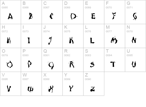 Moonscape uppercase A-Z preview