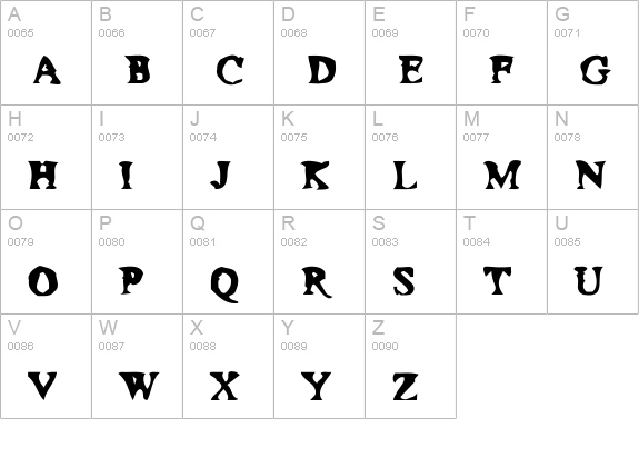 MoonshineMurky uppercase A-Z preview