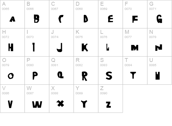 Moore899-Bold uppercase A-Z preview