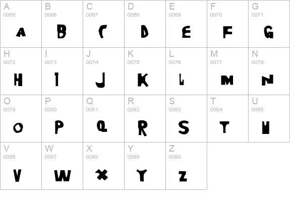 Moore899-BoldA uppercase A-Z preview