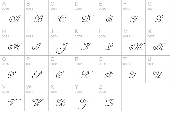 Morelle uppercase A-Z preview