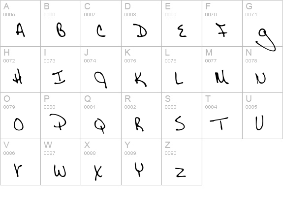 Morgan Regular uppercase A-Z preview