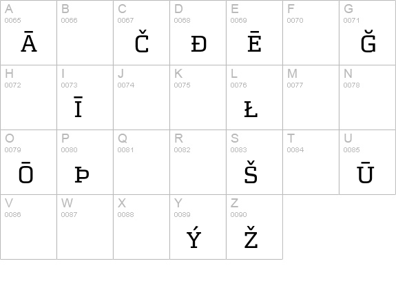 MorganAvec RegularPi uppercase A-Z preview