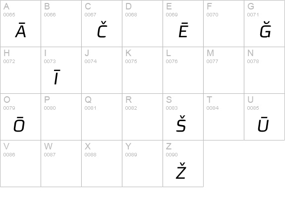 MorganSnPi Oblique uppercase A-Z preview