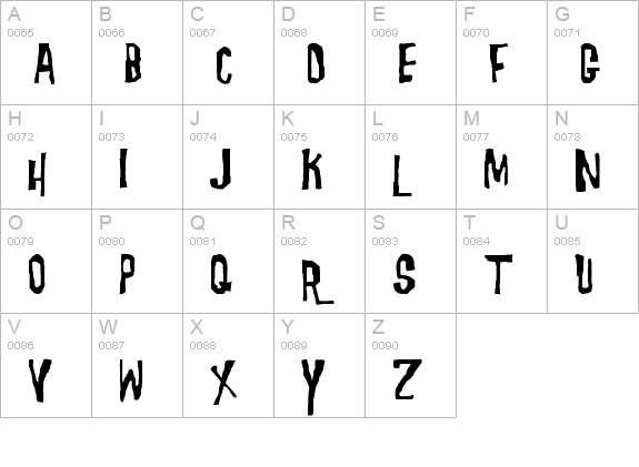 Morgus the Magnificent uppercase A-Z preview