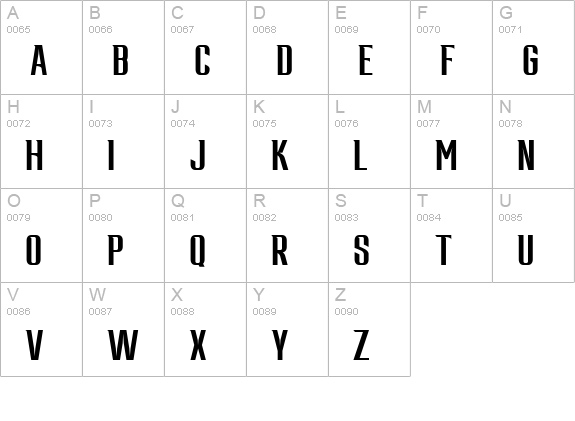 Morington uppercase A-Z preview