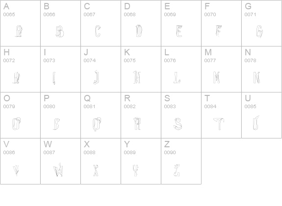 MorireOpen uppercase A-Z preview