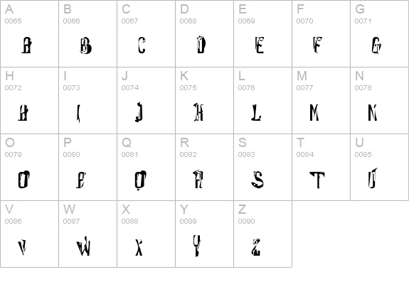 MorireSolid uppercase A-Z preview