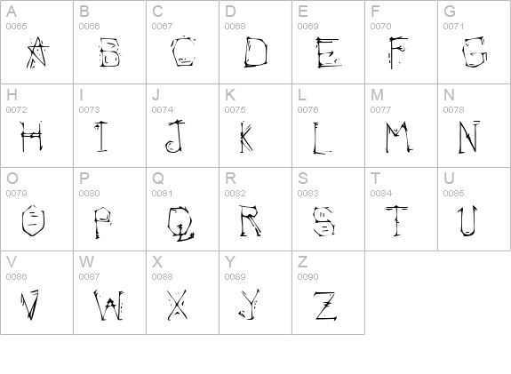 Morlandic uppercase A-Z preview