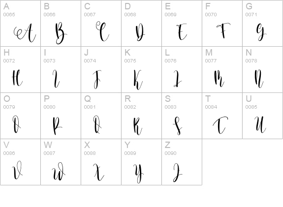 Morningtime uppercase A-Z preview