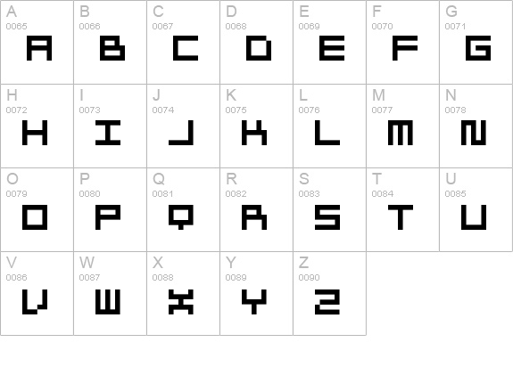 Morohashi uppercase A-Z preview