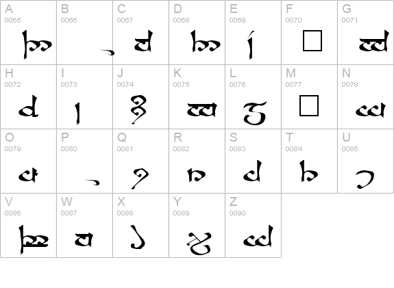 Moroma Regular uppercase A-Z preview