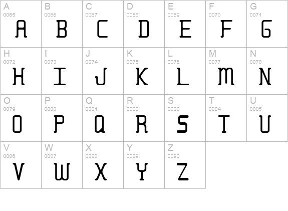 Moronic Misfire (BRK) uppercase A-Z preview
