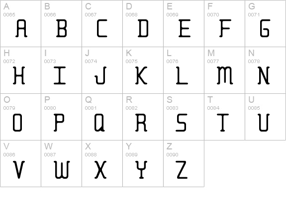 Moronic Misfire BRK uppercase A-Z preview