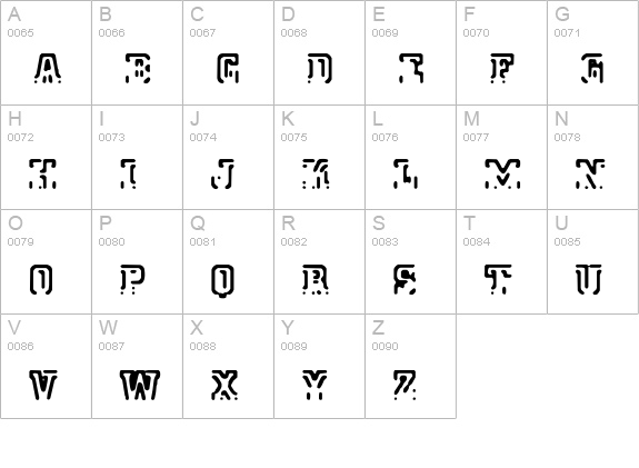 Morse 2050 uppercase A-Z preview