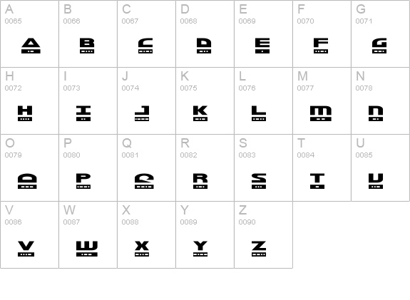 Morse Kode uppercase A-Z preview