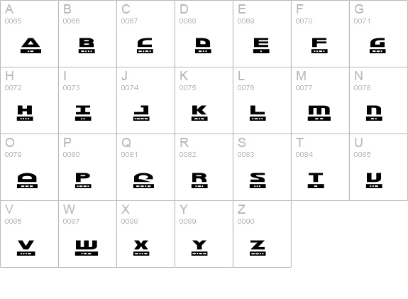 Morse Kode2 uppercase A-Z preview
