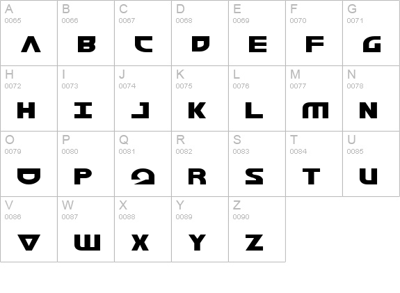 Morse NK Condensed uppercase A-Z preview