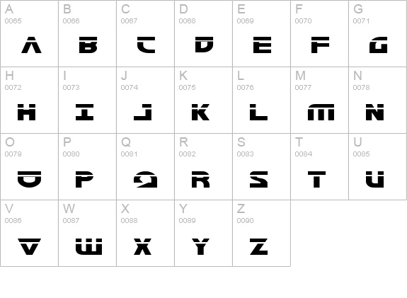 Morse NK Condensed Laser uppercase A-Z preview