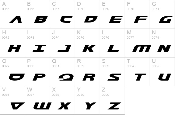 Morse NK Italic uppercase A-Z preview
