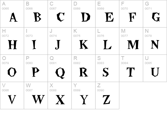 Morton uppercase A-Z preview