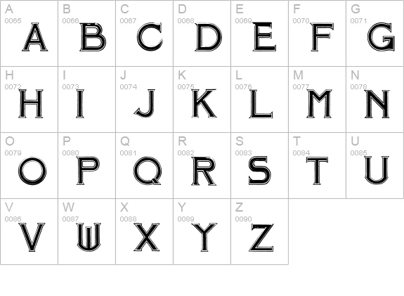 Mosaic uppercase A-Z preview