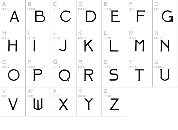 Mosaic_Solid uppercase A-Z preview
