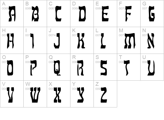 Moses-Light uppercase A-Z preview