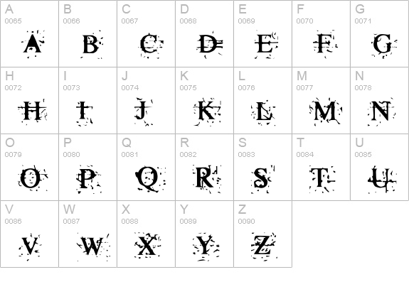 Mosh Pit uppercase A-Z preview