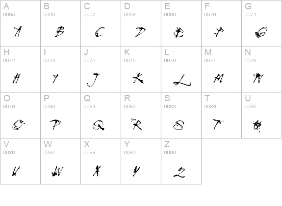 Mosquito Italic uppercase A-Z preview