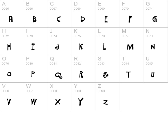 MosquitoFiesta uppercase A-Z preview