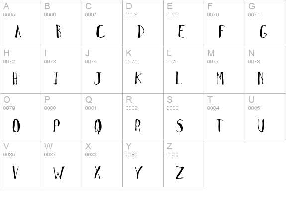 MotherGoose uppercase A-Z preview